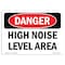 Signmission OSHA Sign, High Noise Level Area, 7in X 5in Decal, 5" W, 7" L, Landscape, High Noise Level Area OS-DS-D-57-L-1324 - alternate 1